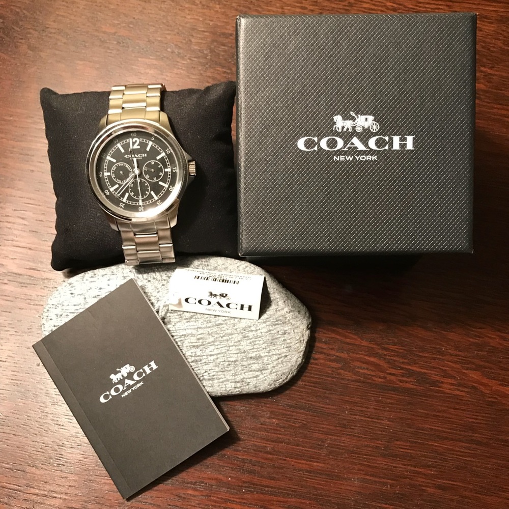 Genuine Coach Men’s Barrow Round Watch 42mm Silver